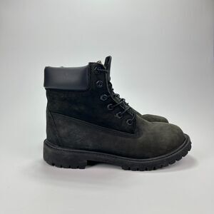 Timberland Nubuck Leather Black Waterproof High Boots 12907 Youth Size 5